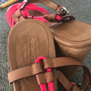 Coach Shoes - Coach wedge platform sandals hot pink Coach Shoes - Coach wedge platform sandals hot pink